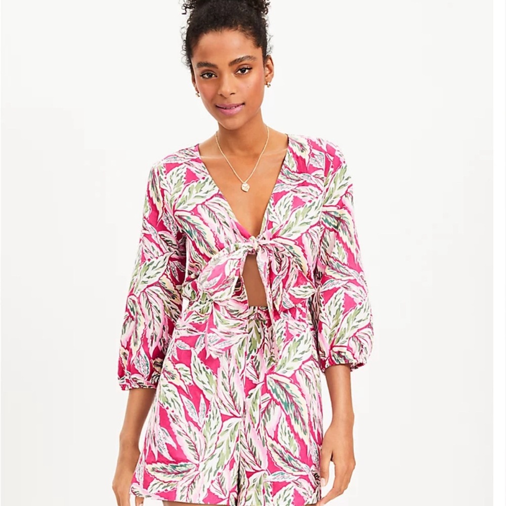 NWOT LOFT Linen Romper